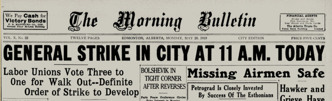 General Strikes notice from a news paper