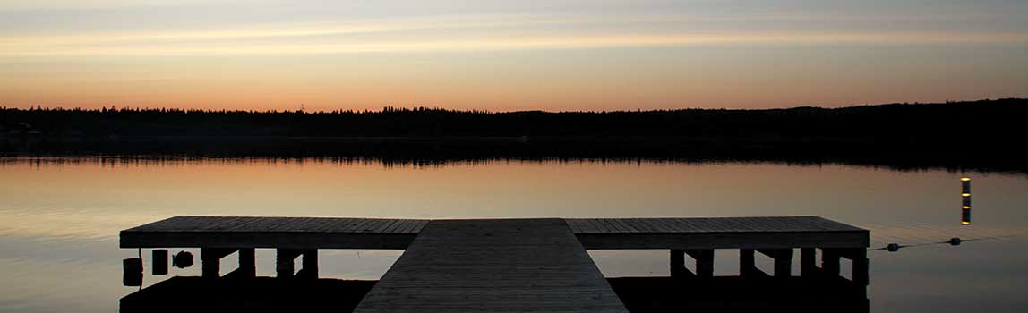 Sunset on Wabamun lake