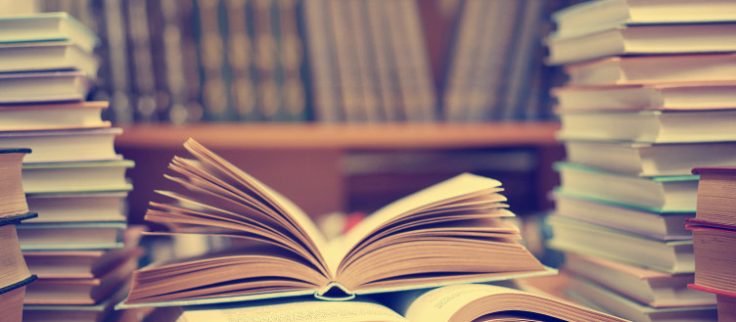 books open on a table