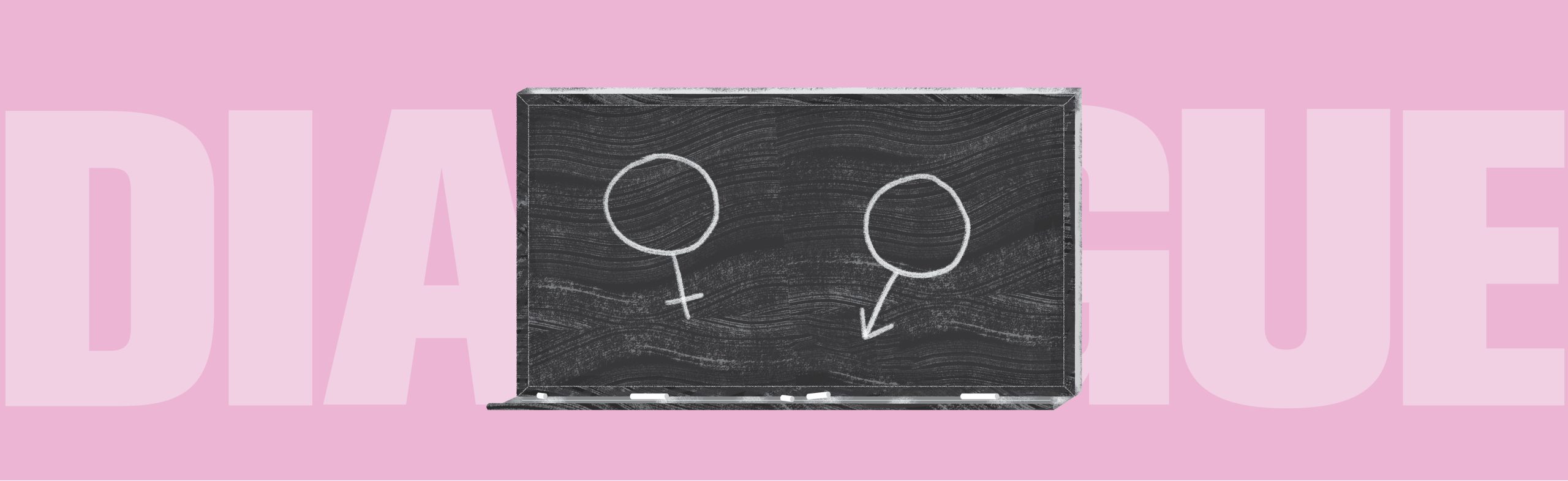 Should Sex Ed be Mandatory? A black board with the male and female symbols