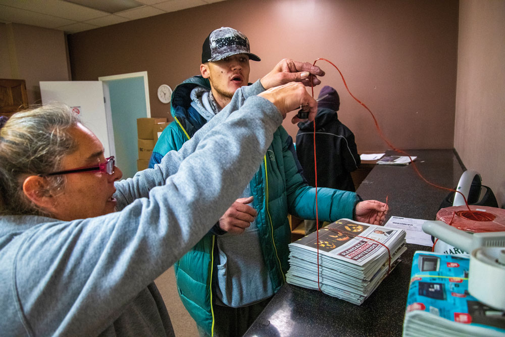 Flyers provide an alternative to google advertising (Photography by Guillaume Nolet)