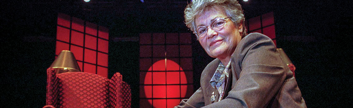 Sharon Pollock on the set at Theatre Junction in Calgary. March 6, 2000.