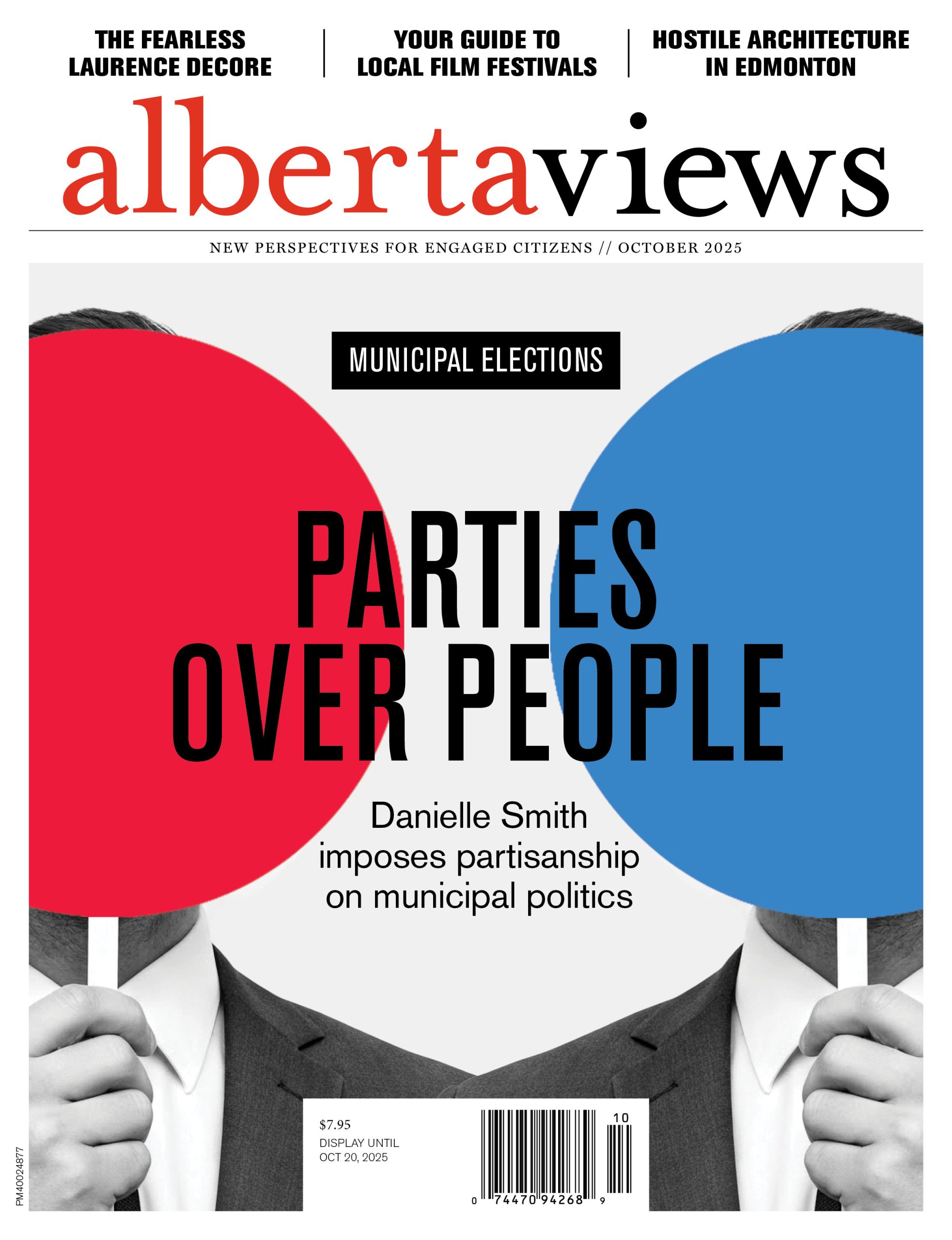 Alberta Views Municipal Election Parties Over People. Danielle Smith imposes partisanship on municipal politics