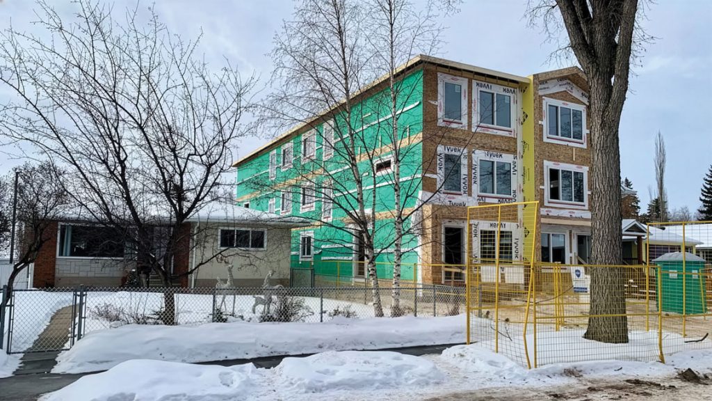 A house under construction
