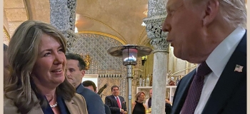 Danielle Smith talking to Donald Trump